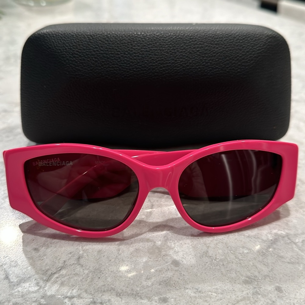 New Balenciaga hot pink sunglasses